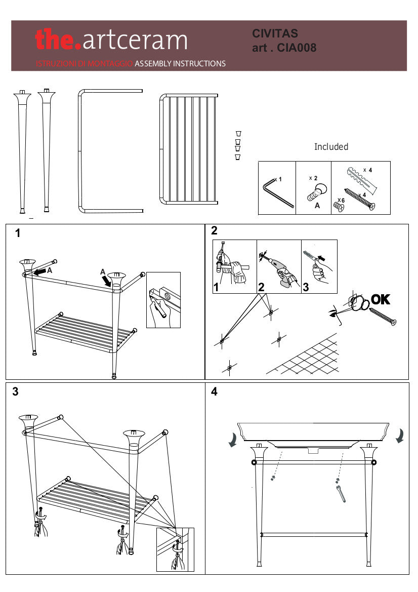 Structure carrée pour console Civitas