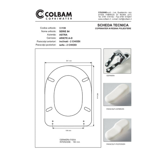 Abattant de toilette compatible Série 84