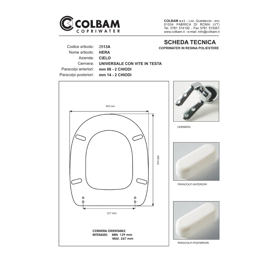 Siège de toilette compatible Hera