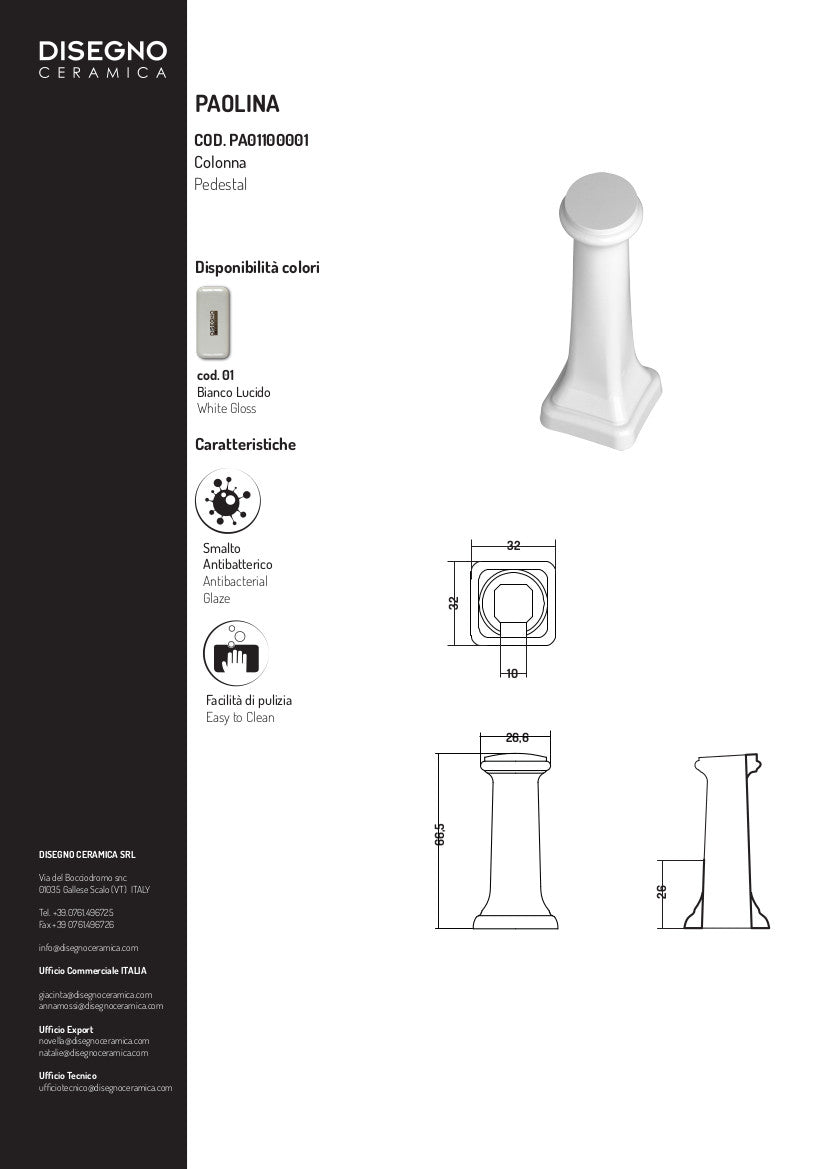 Colonna Lavabo Paolina