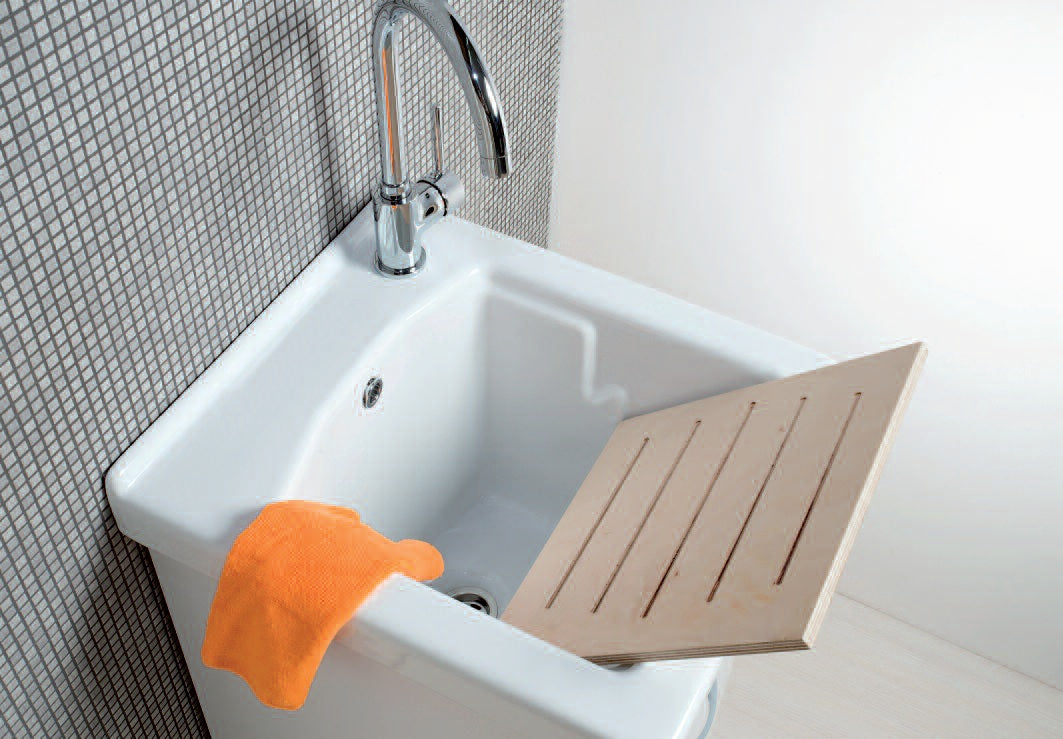 Oceano 45x51 cm Waschbecken mit Keramikwanne