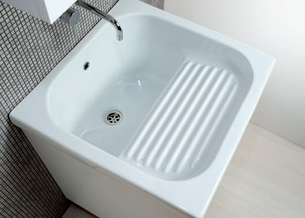 Lavabo Oceano 60x60 cm avec baignoire en céramique
