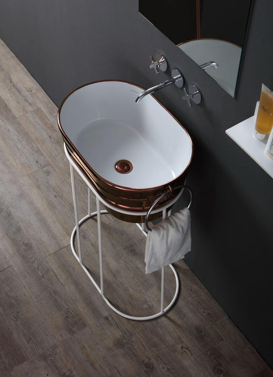 Lavabo Ovale Appoggio/Sospeso cm 60x40 Tinozza