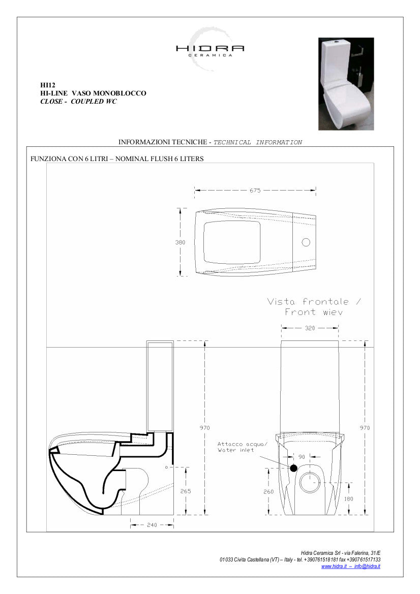 WC monobloc Hi-Line