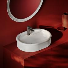 Lavabo Appoggio Ovale Monoforo cm 60x45 Brera