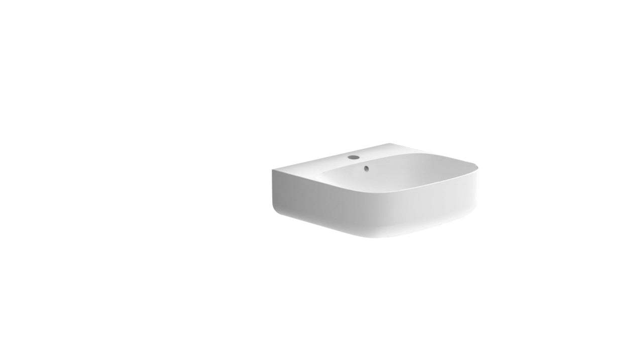 Lavabo à poser ou suspendu en forme de lune