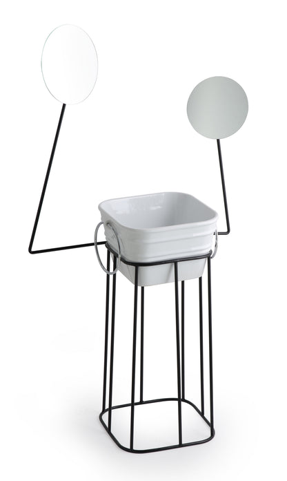 STRUTTURA IN METALLO CON SPECCHI MANICHINO