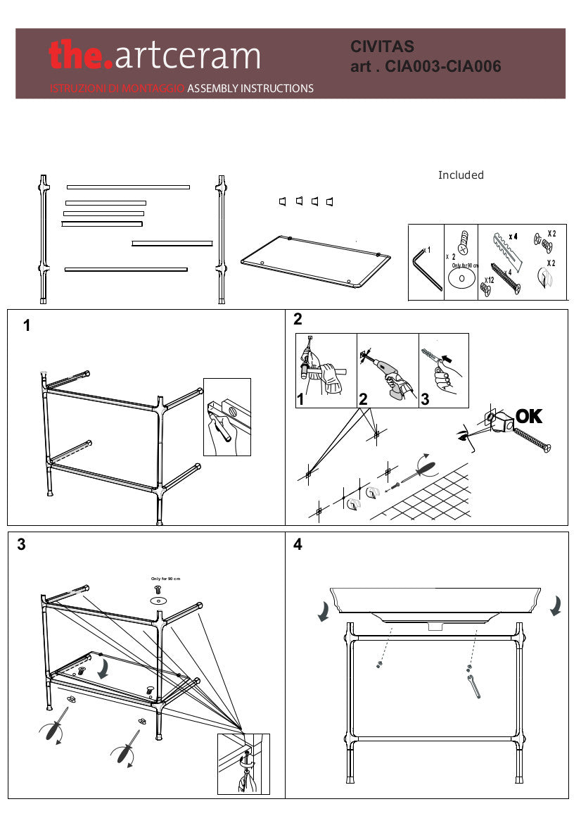 Structure carrée pour console Civitas