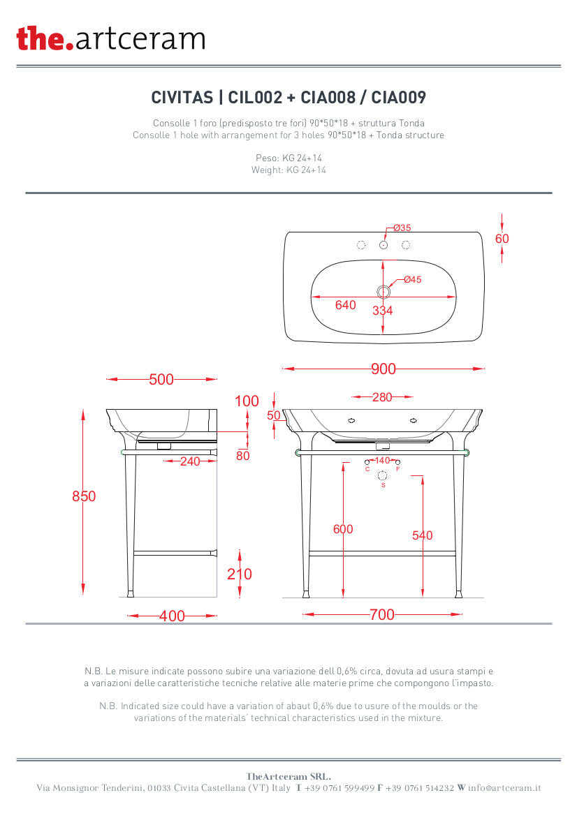 Structure carrée pour console Civitas