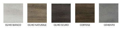 Composizione lavanderia cm 110 Unika con lavatoio modello ONDA 45 X 50