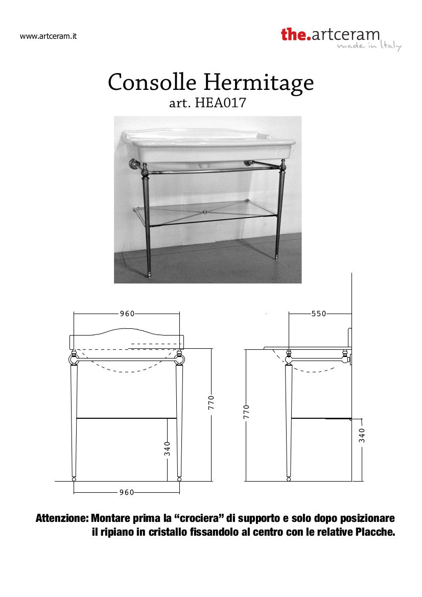 112 Structure du lavabo Hermitage