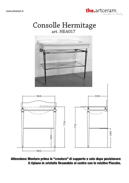 112 Structure du lavabo Hermitage