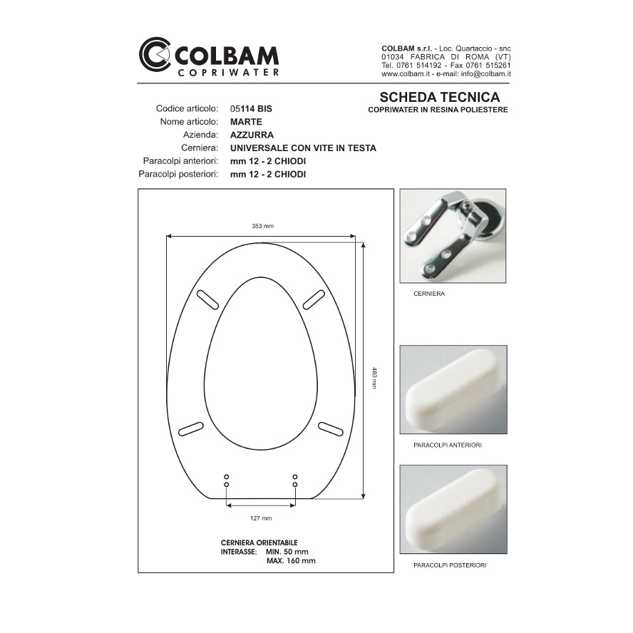 Siège de toilette compatible Mars