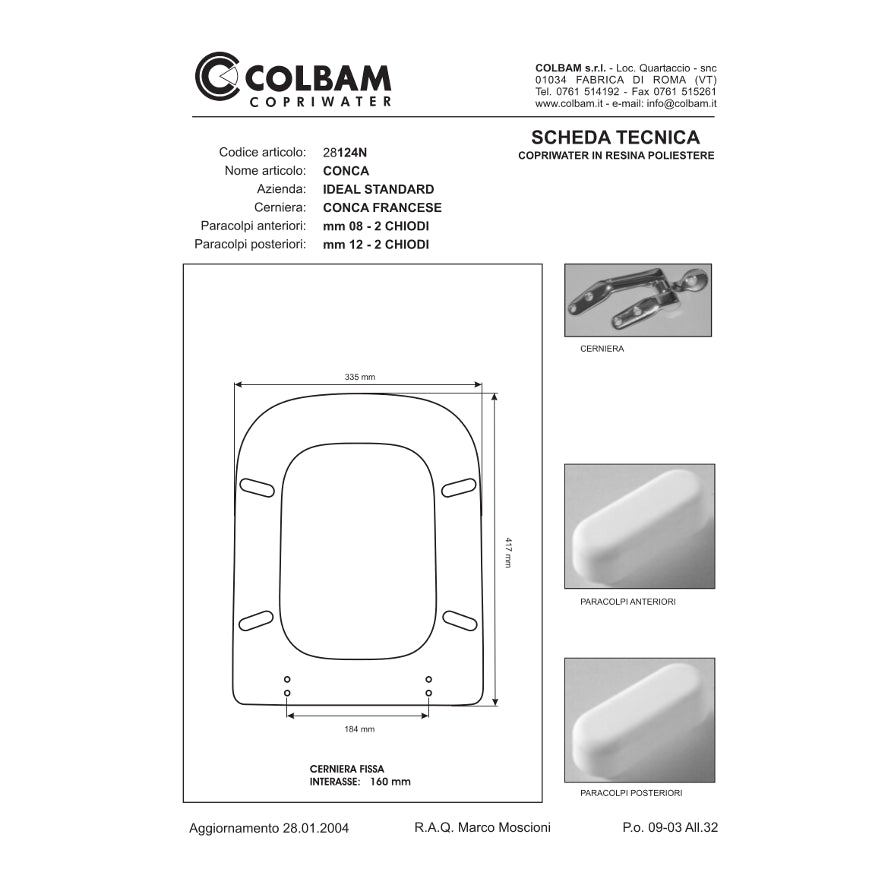 Siège de toilette compatible Conca