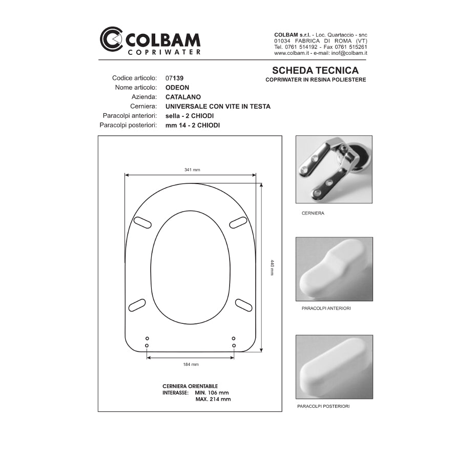 Siège de toilette compatible Odeon