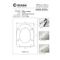 Abattant de toilettes compatible avec la première version de la Synthèse