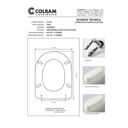 Type de siège de toilette compatible