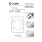 Abattant de toilettes compatible avec Vela 1/Rubino 1