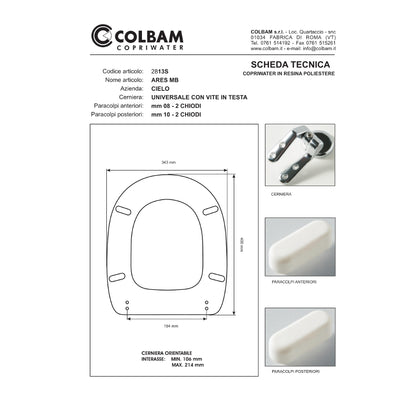 siège de toilette compatible Ares MB
