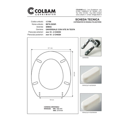 Siège de toilette suspendu compatible avec la version bêta