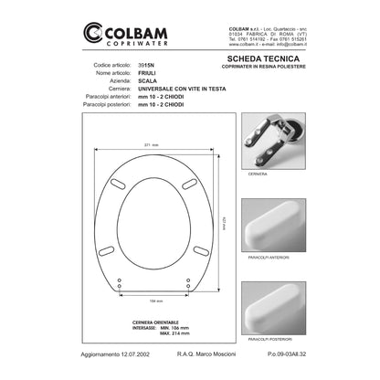 Abattant WC compatible avec Friuli/Longa/Primavera/Rugiada/Tao