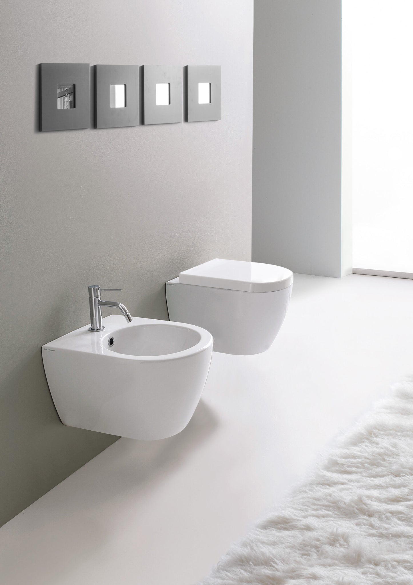 Vaso Wc sospeso cm 45x35 Clean Flush Mini Moon