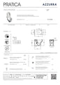 scheda tecnica vaso Wc filomuro Pratica Azzurra