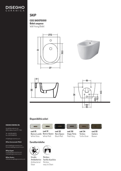 Évitez le bidet mural
