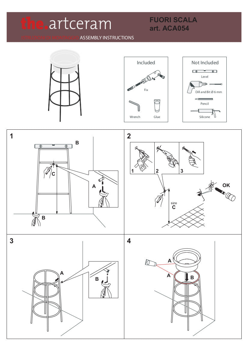 Composizione struttura e lavabo tondo cm 40 Fuori Scala