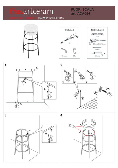 Composizione struttura e lavabo tondo cm 40 Fuori Scala