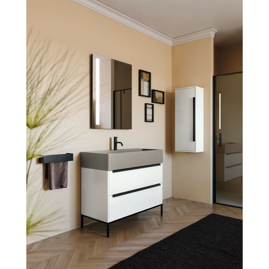 Composizione bagno Camaleo 2 colore Bianco e Matera
