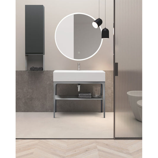 Composizione bagno Camaleo 5 colore Acciaio spazzolato