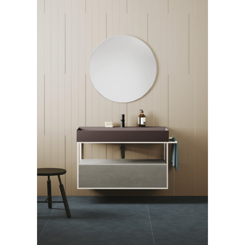 Lavabo appoggio/sospeso monoforo cm 60x45 Elegance Squared