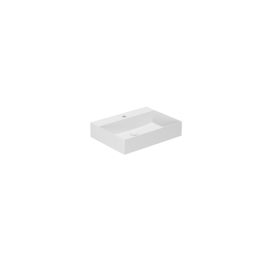 Lavabo appoggio/sospeso monoforo cm 50x45 Elegance Squared