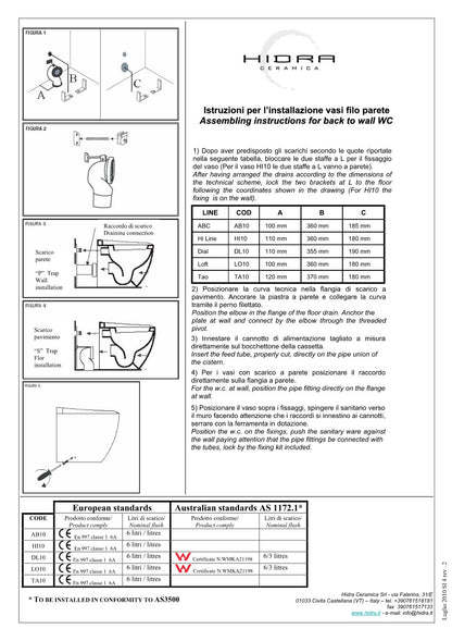 Hi-Line Stand-WC + Bidet