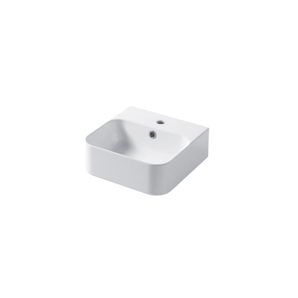 Lavabo mural/à poser mince 35x35 cm