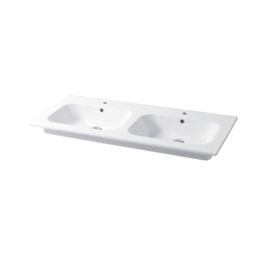 Consolle Doppiavasca da incasso cm 121x46 Qubo Square 46