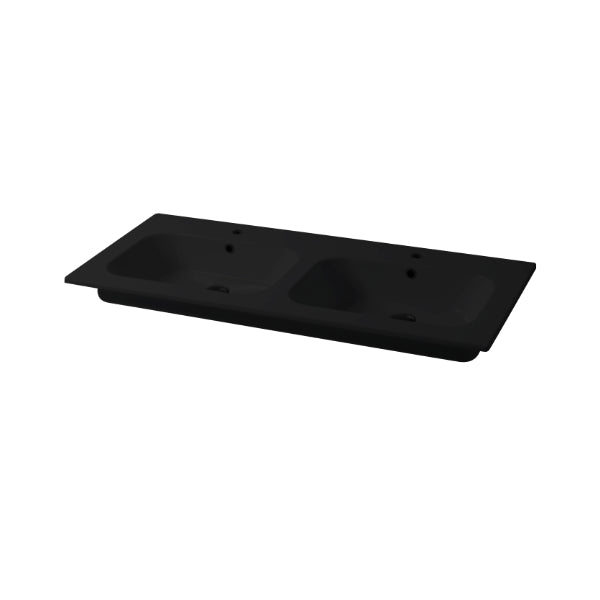 Console de vasque double encastrée Qubo Square 46 121x46 cm