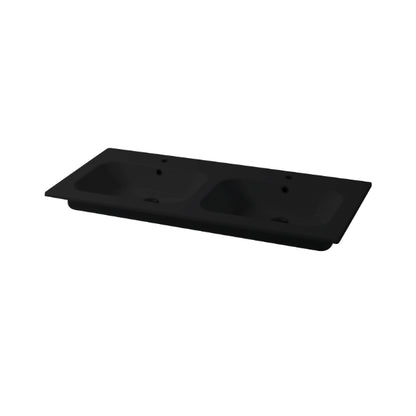 Console de vasque double encastrée Qubo Square 46 121x46 cm