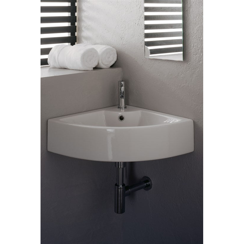 lavabo d'angle carré ou suspendu