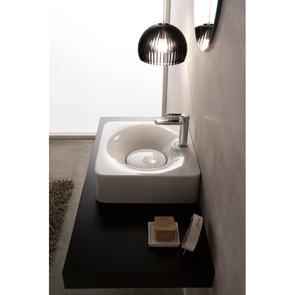 Lavabo Fuji à poser ou suspendu avec trou