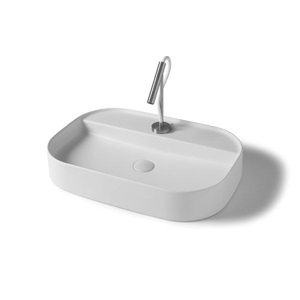 Vasque à poser mince de 45 cm avec bord fin