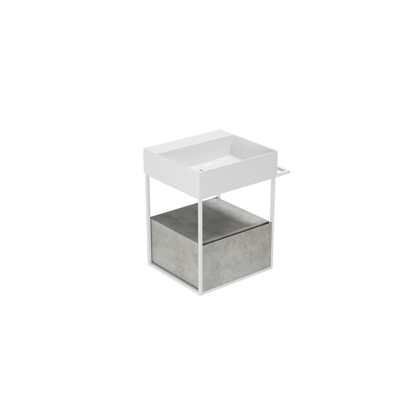 Struttura portalavabo cm 58x44,5xH52 cm con cassetto Elegance Squared