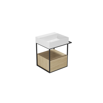 Struttura portalavabo cm 58x44,5xH52 cm con cassetto Elegance Squared