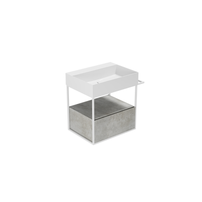 Struttura portalavabo cm 68x44,5xH52 cm con cassetto Elegance Squared