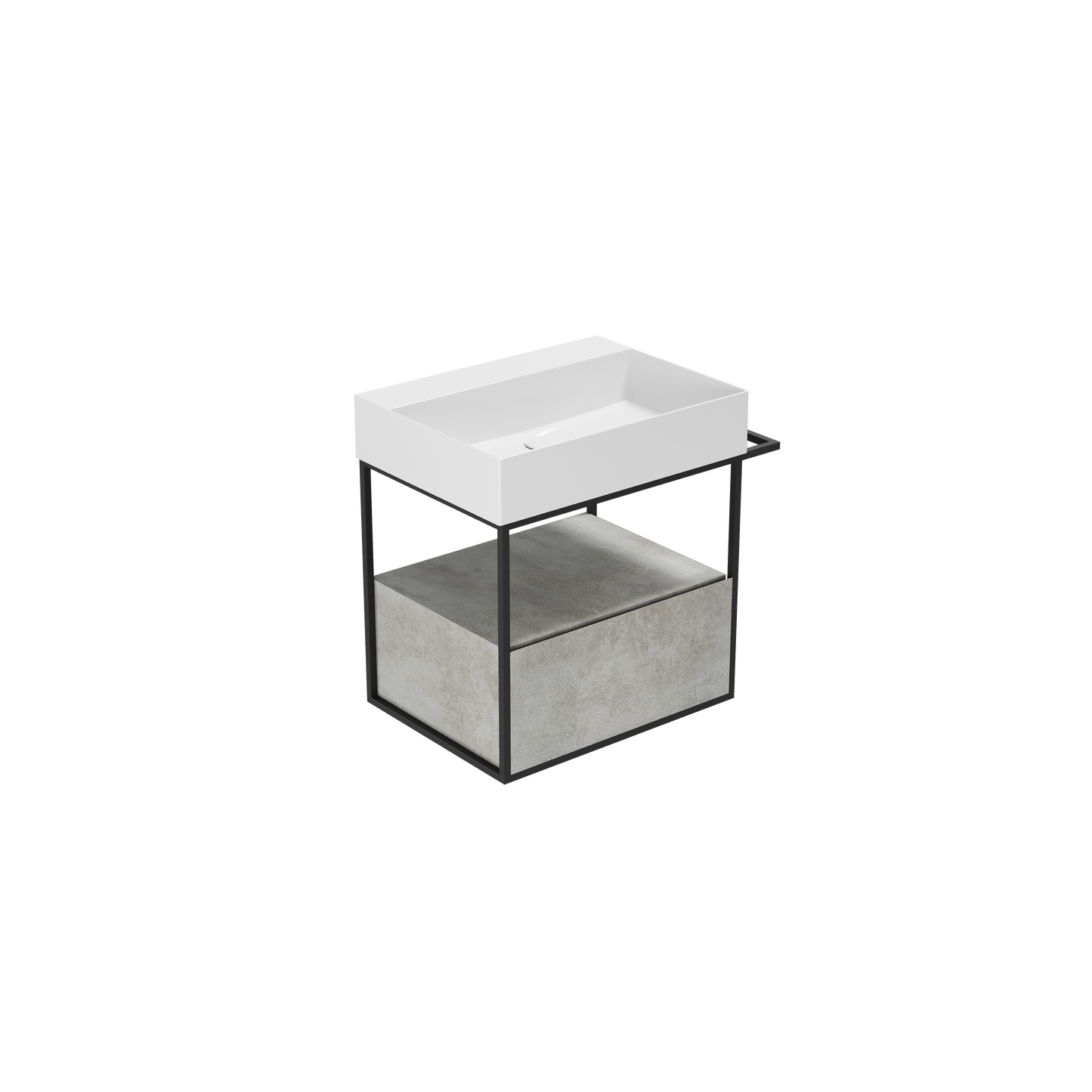 Struttura portalavabo cm 68x44,5xH52 cm con cassetto Elegance Squared