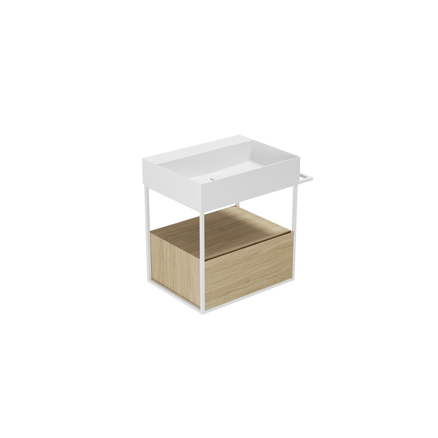Struttura portalavabo cm 68x44,5xH52 cm con cassetto Elegance Squared