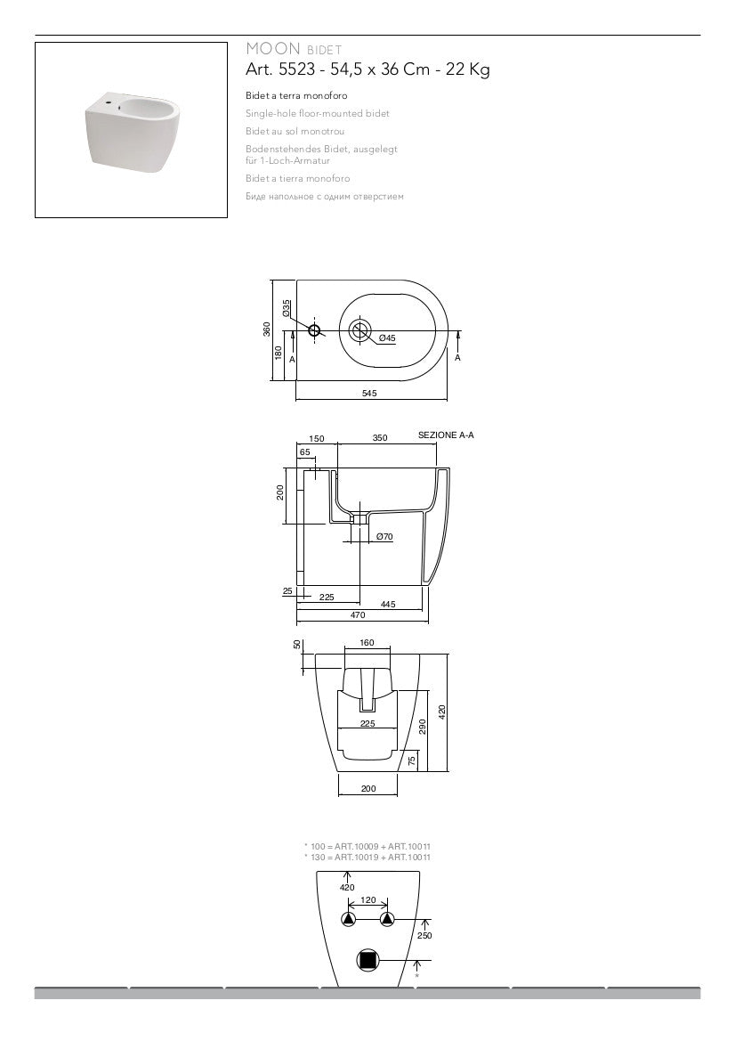 Appareils sanitaires monoblocs avec réservoir Moon