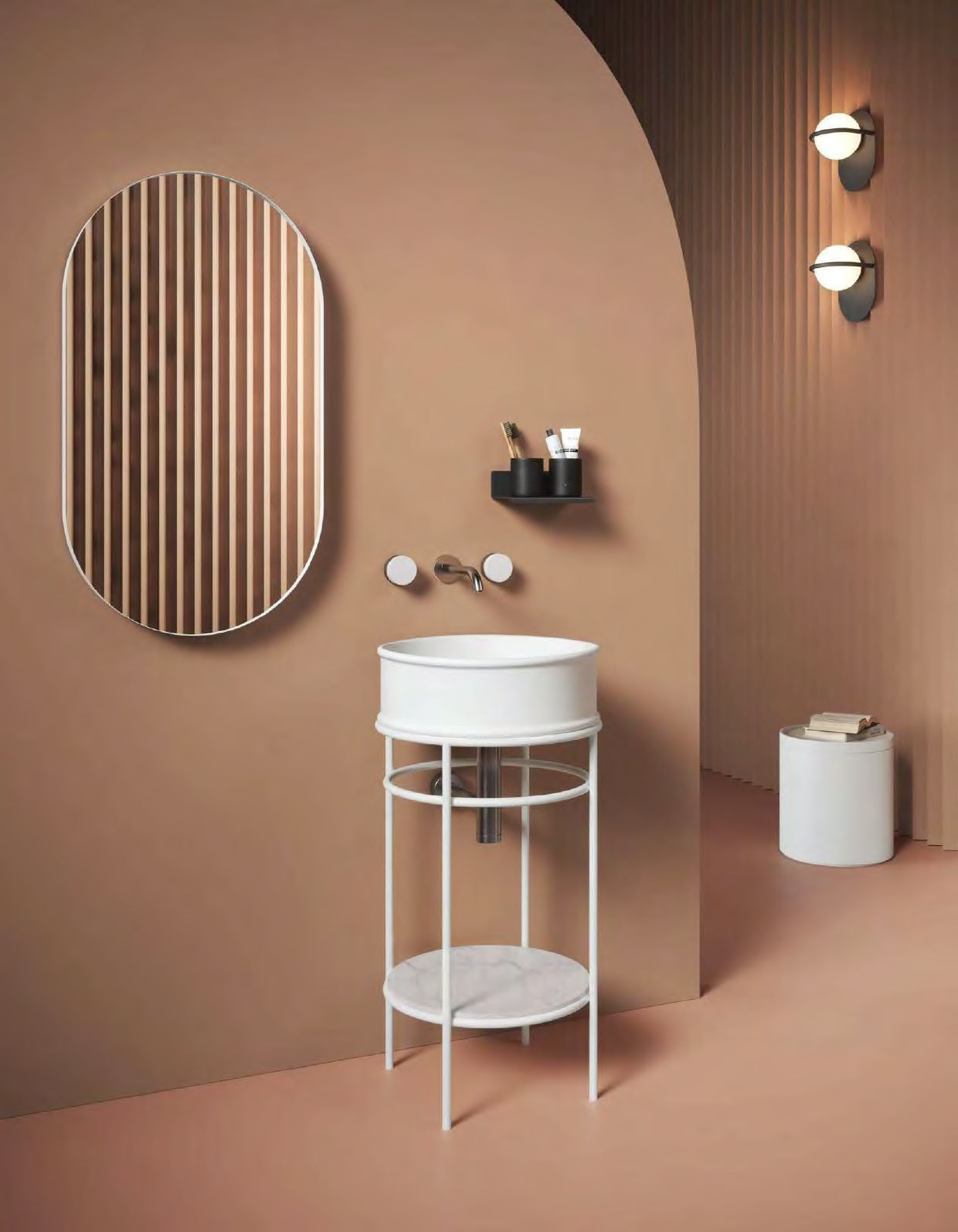 Miroir de salle de bain ovale 50x90 cm avec cadre Look Ring
