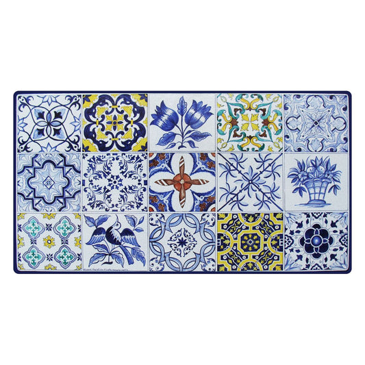 Tavolo in pietra lavica rettangolare Azulejos